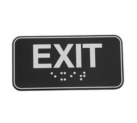 CHILDWEET Cartello Autoadesivo di Sicurezza in Braille 15x8 Cm per Uscita di Emergenza, Segnaletica di Sicurezza Pubblica per Edifici e Corridoi, Indicatore di Uscita Antincendio Resistente