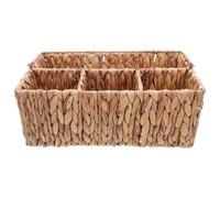 CHILDWEET Cestino Per Posate Cestino Portaoggetti Cesto Portautensili Intrecciato Porta Forchetta e Cucchiaio Cesto Di Frutta Intrecciato Light Brown