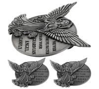 CHILDWEET Clip 3 Pezzi in Lega Argento Angelo Custode per Visiera Auto Accessorio Decorativo Resistente e Ispiratore per Sicurezza Guidatori