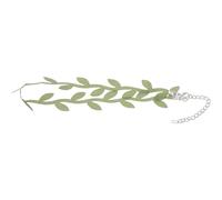 CHILDWEET Collana Donna Stile Choker in Poliestere Foglia Verde | Design Creativo e Unico, Adatta a Compleanno e Laurea, Look Elegante e Moda per Lady