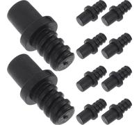CHILDWEET Connettore per Asta Spazzola Wc 10 Pezzi, Adattatore Autobloccante 16 MM Nero, Ricambio per Manutenzione Scopino in Ambienti Domestici