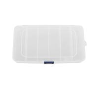 CHILDWEET Contenitore Trucchi in Plastico con Sei Scomparti e Coperchio, Scatola per Cosmetici con Chiusura Sicura, per Accessori Chioma e Strumenti Makeup in Cassetto o Borsa da Viaggio
