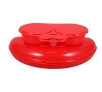 CHILDWEET Cuociuova per Microonde 2 Pezzi in Pp Rosso Doppia Camera Risparmia Spazio e Facile da Pulire per Routine Cucina