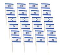 CHILDWEET Decorazioni per Torte Bandiera Israele 200 Pezzi Stuzzicadenti in Carta e Legno per Dolci Frutta Feste e Riunioni