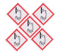 CHILDWEET Etichette Corrosive Facile Applicazione in Carta Bianca 5 Pezzi Autoadesive per Segnalazione Materiale Corrosivo per Aziende Multinazionali ed Esportazioni