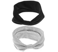 CHILDWEET Fascia per Chioma Larga in Cotone Nodo, 2 Pezzi Elasticizzati Traspiranti e Assorbenti per Sport e Yoga da Donna