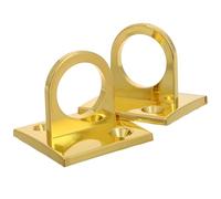 CHILDWEET Ganci a U Oro 2 Pezzi Piastra di Fissaggio per Montanti e Corde, Kit Completo per Montaggio Barriere e Supporto Decorazioni in Eventi e Luoghi Pubblici