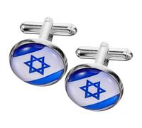 CHILDWEET Gemelli da Polso in Lega di Zinco Bandiera Israele per Camicia Uomo Design Unico 1 Paio per Occasioni Formali