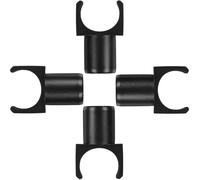CHILDWEET Guida a Binario a Forma di U per Sedia a Rotelle in Plastica Nera, 4 Pezzi, Supporto Stabile e Scorrimento Fluido per Tubi da 2,2 Cm, Accessorio Essenziale per Utenti di Sedie