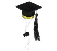 CHILDWEET Mini Cappello da Laurea Leggero e Sicuro per Piccoli Animali in Feltro Giallo per Feste e Foto di Laurea Criceti e Topi