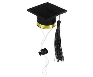 CHILDWEET Mini Cappello da Laurea Leggero e Sicuro per Piccoli Animali in Feltro Giallo per Feste e Foto di Laurea Criceti e Topi