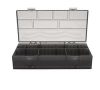 CHILDWEET Organizer per Attrezzi Parrucchiere Doppia Faccia con Scomparti Divisi Contenitore Compatto per Forbici Pettini e Elastici Resistente Opaco per Uso Professionale e Domestico Nero