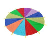 CHILDWEET Paracadute Arcobaleno a Forma di Ombrello, Gioco Educativo la Cooperazione e Gioco di Gruppo all Aperto e nelle Feste