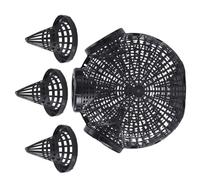 CHILDWEET Pesca Portatile in Plastica Nera per Crostacei e D'acqua Dolci, Rete Leggera per Cattura Efficiente di Granchi e Gamberi