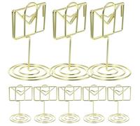 CHILDWEET Porta Segnaposto in Metallo Dorato 20 Pezzi, Clip Porta Biglietti da Matrimonio e Numeri da Tavolo, Supporti per Menù e Promemoria per Eventi e Ristoranti