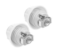 CHILDWEET Portalampada in Ceramica Bianco E14 Filettatura Integrale 2 Pezzi, Base per Lampadina Versatile per Sostituzione e Uso in Lampadario Pendente