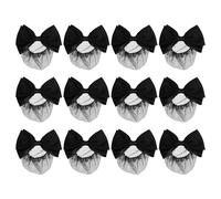 CHILDWEET Retine per Chignon Professionali da Donna Fiocco e Rete Elastica, Fermagli Copri Chignon per Personale Sanitario, Bancari e Hotel, Confezione da 12 Pezzi, Accessori Leggeri