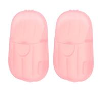 CHILDWEET Sapone in Foglietti Portatile Profumato 2 Scatole, 20 Fogli | Rosa, Carta e Plastico, per Viaggio D’affari e Hiking, Confezione Compatta