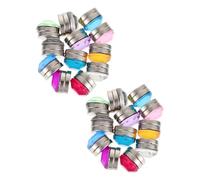 CHILDWEET Segnabicchieri da Vino Magnetici 24 Pezzi Etichette Colorate in Acrilico per Feste, Identificatori di Bicchieri da Vino Facili da Fissare, Accessori per Colore Colore Casuale