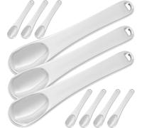 CHILDWEET Set 10 Spatole per Crema Viso in Lega Argento con Fori per Appendere, Applicatore per Maschere e Trattamenti Cosmetici Professionali