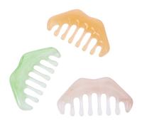 CHILDWEET Set 3 Pettini Massaggianti per Corpo in Resina, Massaggiatore Guasha per Cute e Raschiatore Pratico, Strumenti per Massaggi Rilassanti Viso, Collo e Schiena, Uso Benessere e Relax