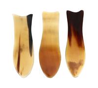 CHILDWEET Set 3 Pezzi Bastone da Massaggio Gua Sha in Corno Naturale a Forma di Pesce, Adatto per Tutte le Parti del Corpo e Stimolazione delle Difese Immunitarie