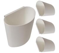 CHILDWEET Set 4 Cesti Pensili in Plastica Robusta per Carrello da Salone, Contenitori Sospesi Multiuso Fondo Piatto per Organizzazione Spazi di Lavoro e Ripostiglio