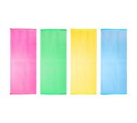 CHILDWEET Set 4 Pezzi Spugna da Bagno Esfoliante per Corpo Bordo Rinforzato, Morbida e Flessibile, per Doccia e Bagno, Esfoliazione Delicata per Uomo e Donna