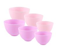 CHILDWEET Set 6 Ciotole in Silicone per Maschere Facciali, Resistenti e Facili da Pulire, per DIY Maschere Viso a Casa, Colore Rosa