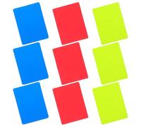 CHILDWEET Set 9 Pezzi Cartellini Arbitro Calcio in PVC Resistenti Carte Rosse, Gialle e Blu per Competizioni Sportive e Situazioni Disciplinari Presa Ottimale