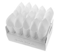 CHILDWEET Set Coni di Carta per Coriandoli da Matrimonio con Supporto a 20 Fori, Porta Coni a Forma di Fiore Bianco per Feste ed Eventi Nuziali, Decorazione Vintage per Petali e Confetti