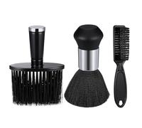 CHILDWEET Set da 3 Spazzole da per Pulizia Chioma Rotti, Spolverino Collo Setole Morbide, Strumenti Compatti per Salone Professionale e Uso Domestico