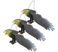 CHILDWEET Set di 3 Aquile Decorative Sospese in Plastica per Giardino | Design Rotante nel Vento, Effetto Visivo Brillante, Dettagli Curati, per Balcone, Alberi da Frutto e Vetrine