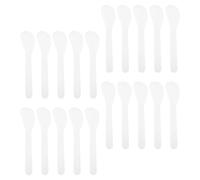CHILDWEET Spatole per Maschera Viso in Plastica Bianca da 50 Pezzi Spatola Cosmetica Mini per Applicazione Facile e Pulizia Rapida per Cura della Pelle