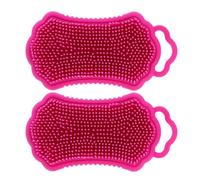 CHILDWEET Spazzola in Silicone per Massaggio e Esfoliazione del Capelluto 2 Pezzi Setole Morbide per Uso Quotidiano Sotto la Doccia e Riduzione dello Stress