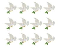 CHILDWEET Spilla colomba della pace 12 pezzi, lega di zinco, spilla da bavero elegante per lutto, giorno commemorativo, matrimonio e sciarpa