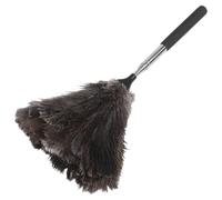 CHILDWEET Spolverino di Piume di Struzzo Telescopico Manico in Acciaio Inossidabile Regolabile, Spolverino Retrattile per Soffitti Alti e Pulizia Delicata di Mobili, Attrezzo per Lavori