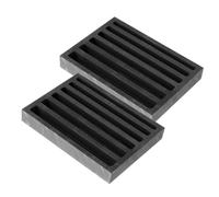 CHILDWEET Stampo in Grafite per Metallo Nero a 6 Scomparti, 2 Pezzi, per Smelting e Gioielleria, con Miglioramento Purezza