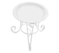 CHILDWEET Supporto per Piante in Ferro Mini da Interno ed Esterno, Porta Vaso Bianco Doppia Protezione Antiruggine, per Scrivania e Balcone