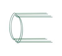 CHILDWEET Supporto Piante Semicircolare in Ferro Verde 4 Pezzi per Clematis e Pisello Odoroso, Mantiene Le Piante Dritte e Resistente alla Deformazione