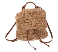 CHILDWEET Zaino da Spiaggia in Paglia Intrecciata Donna con Ampio Scomparto e Spallacci Doppi per Festa Estiva, Borsa Estiva Boho Elegante e Capiente per Vacanze