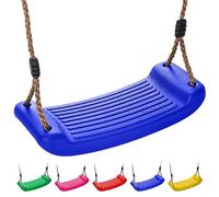 ChildWood Play Sedile girevole in plastica con corde e anelli per bambini altalena set o telaio da arrampicata (Blue)