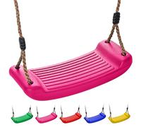 ChildWood Play Sedile girevole in plastica con corde e anelli per bambini altalena set o telaio da arrampicata (Pink)