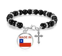Chile Country Love - Braccialetto con perline in stile bohémien, per uomo e donna