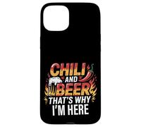 Chili And Beer That's Why I'm Here Spicy Food Drink ---- Custodia per iPhone 15 Plus