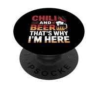 Chili And Beer That's Why I'm Here Spicy Food Drink --- PopSockets PopGrip Adesivo