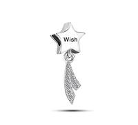 Chili Jewelry Charm per donne e ragazze, con stella cadente, compatibile con braccialetti Pandora, Metallo, rame.