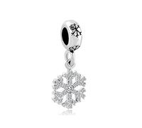 Chili Jewelry Ciondolo a forma di fiocco di neve congelato, compatibile con braccialetti Pandora, Metallo, Senza pietra