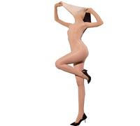 CHILIRIA Body a rete in pizzo calze per il corpo sexy completo lingerie a rete da pesce tuta collant Catsuit un pezzo, Complexion, taglia unica