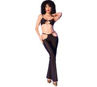 Chilirose CR 4851 - Set Top e Leggings Neri con Accessori Dorati S